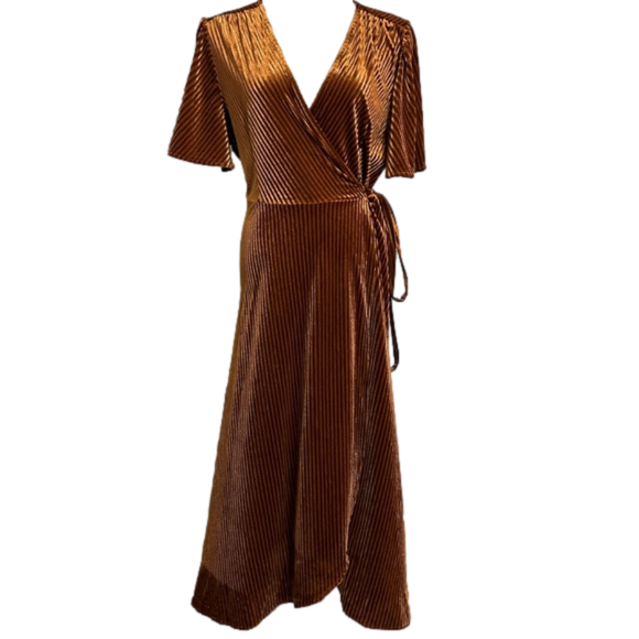 NWT Simplee Butterfly Sleeve Wrap Dress - Picture 3 of 10